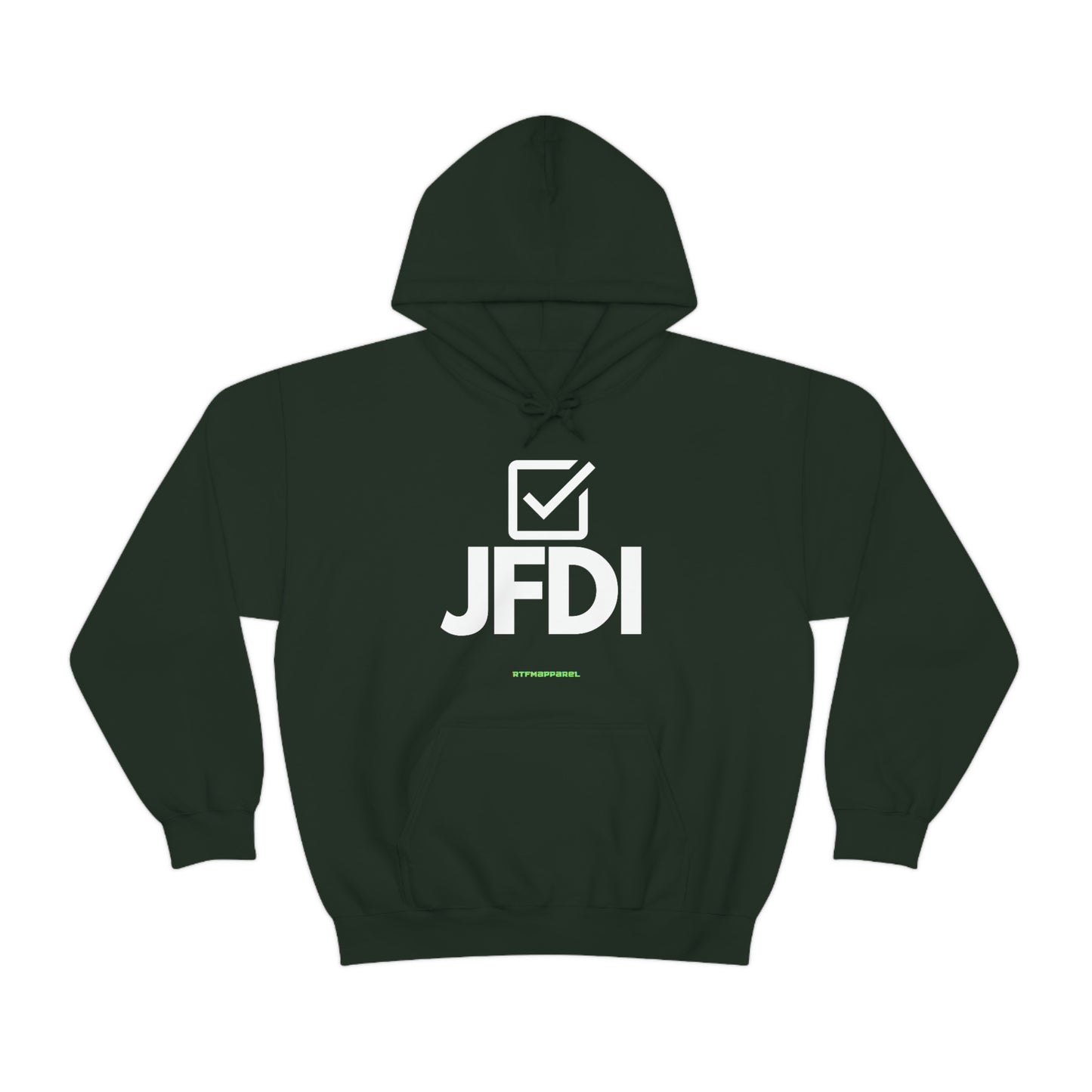 JFDI, Just do it, Funny, Sysadmin, Geek, Project Manager, Developer, Gift, Unisex Hooded Sweatshirt
