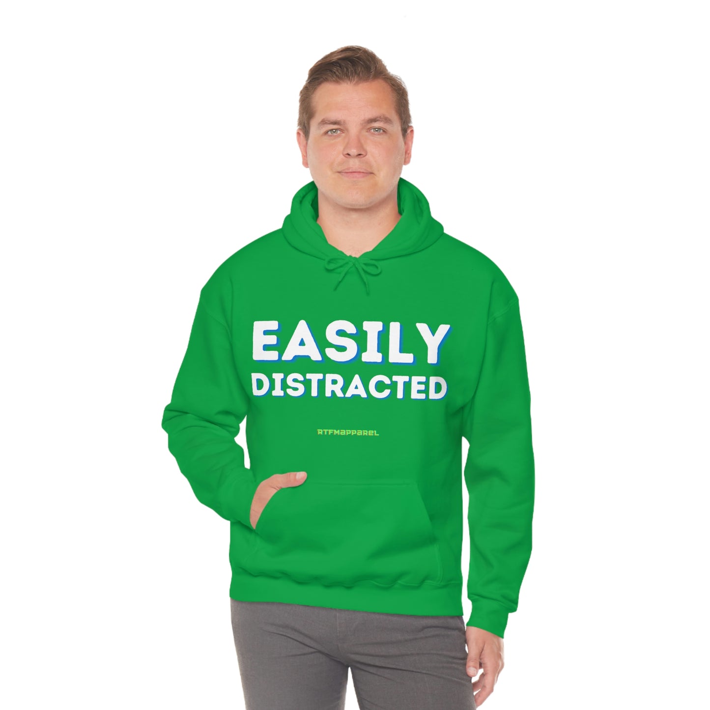 Easily Distracted - Funny, Sysadmin, Geek, Gamer, Developer, Gift Hooded Sweatshirt