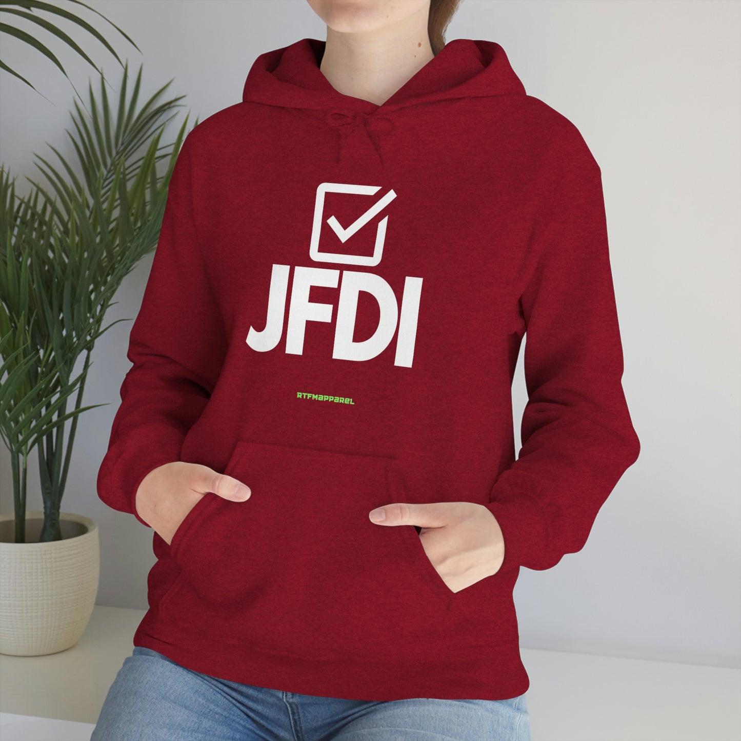 JFDI, Just do it, Funny, Sysadmin, Geek, Project Manager, Developer, Gift, Unisex Hooded Sweatshirt