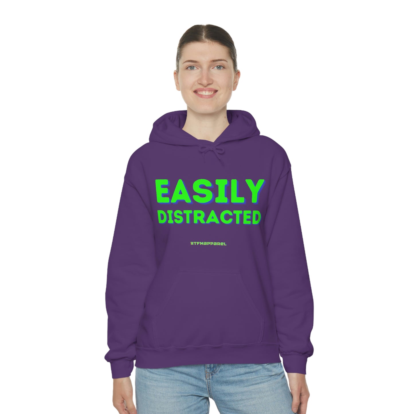 Easily Distracted - Funny, Sysadmin, Geek, Gamer, Developer, Gift Hooded Sweatshirt