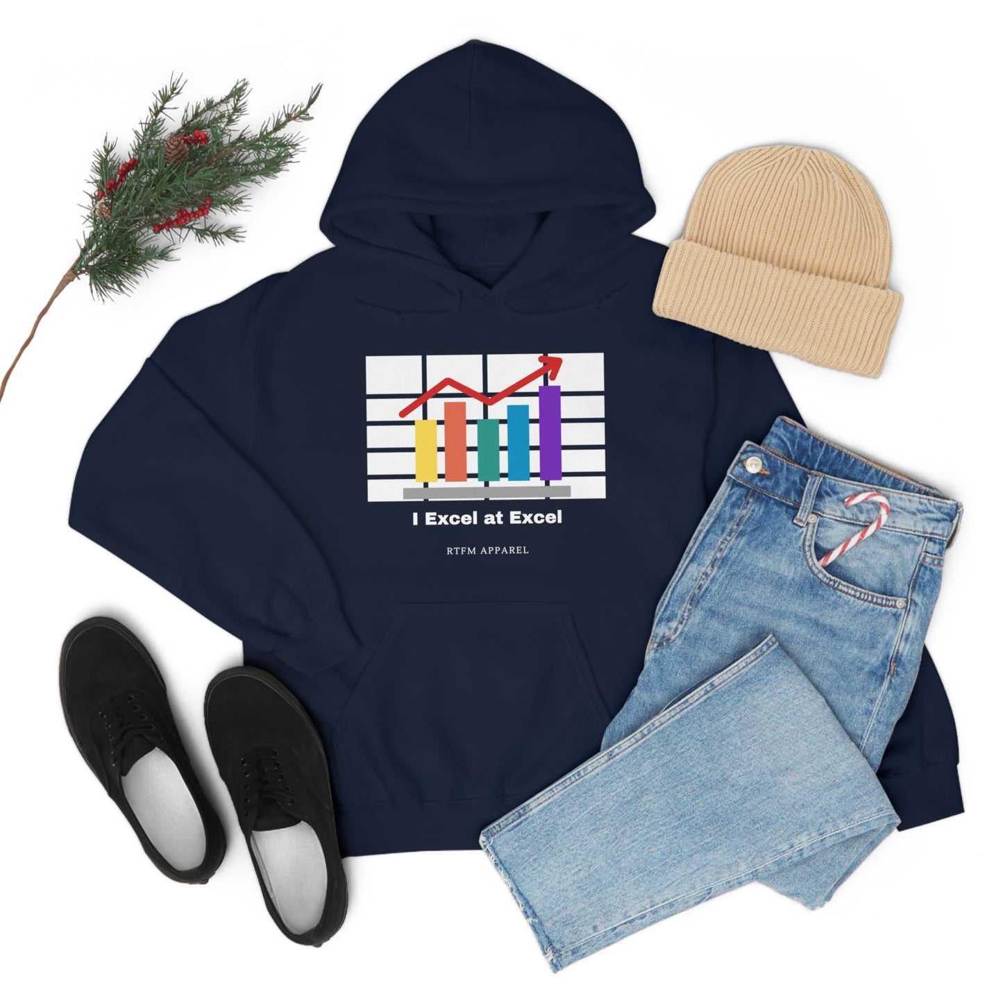 Excel Hoodie: I Excel at Excel, office humour, spreadsheets