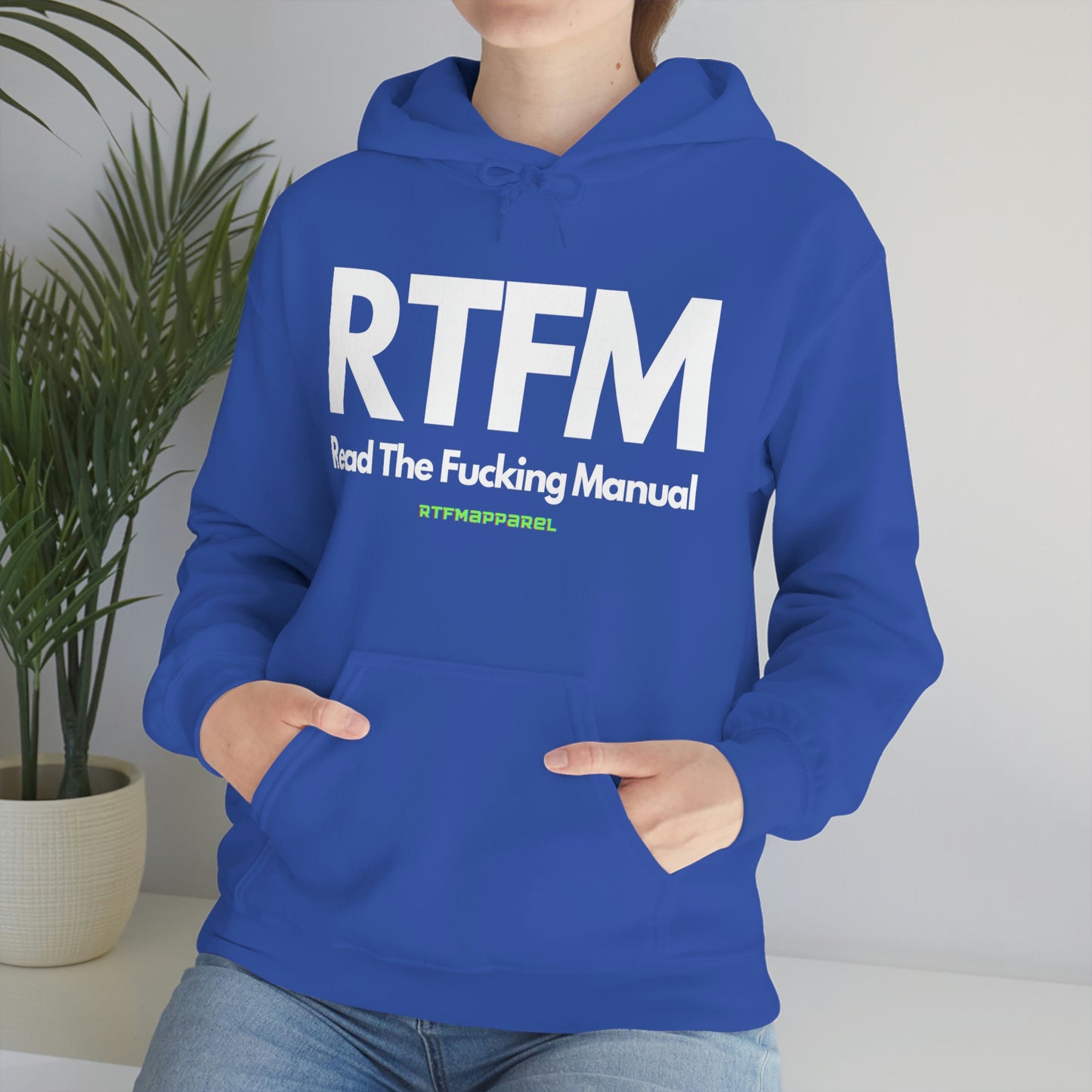 RTFM, Read the Manual, Explicit Funny, Sysadmin, Geek, Project Manager, Developer, Gift, Unisex Hooded Sweatshirt
