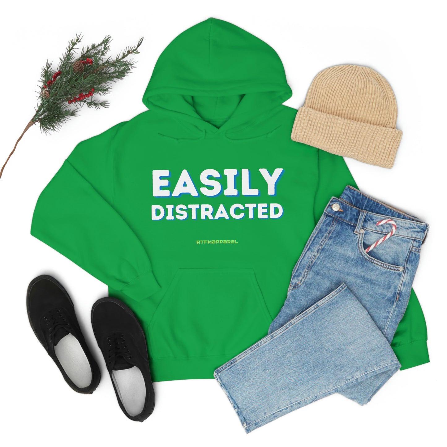 Easily Distracted - Funny, Sysadmin, Geek, Gamer, Developer, Gift Hooded Sweatshirt