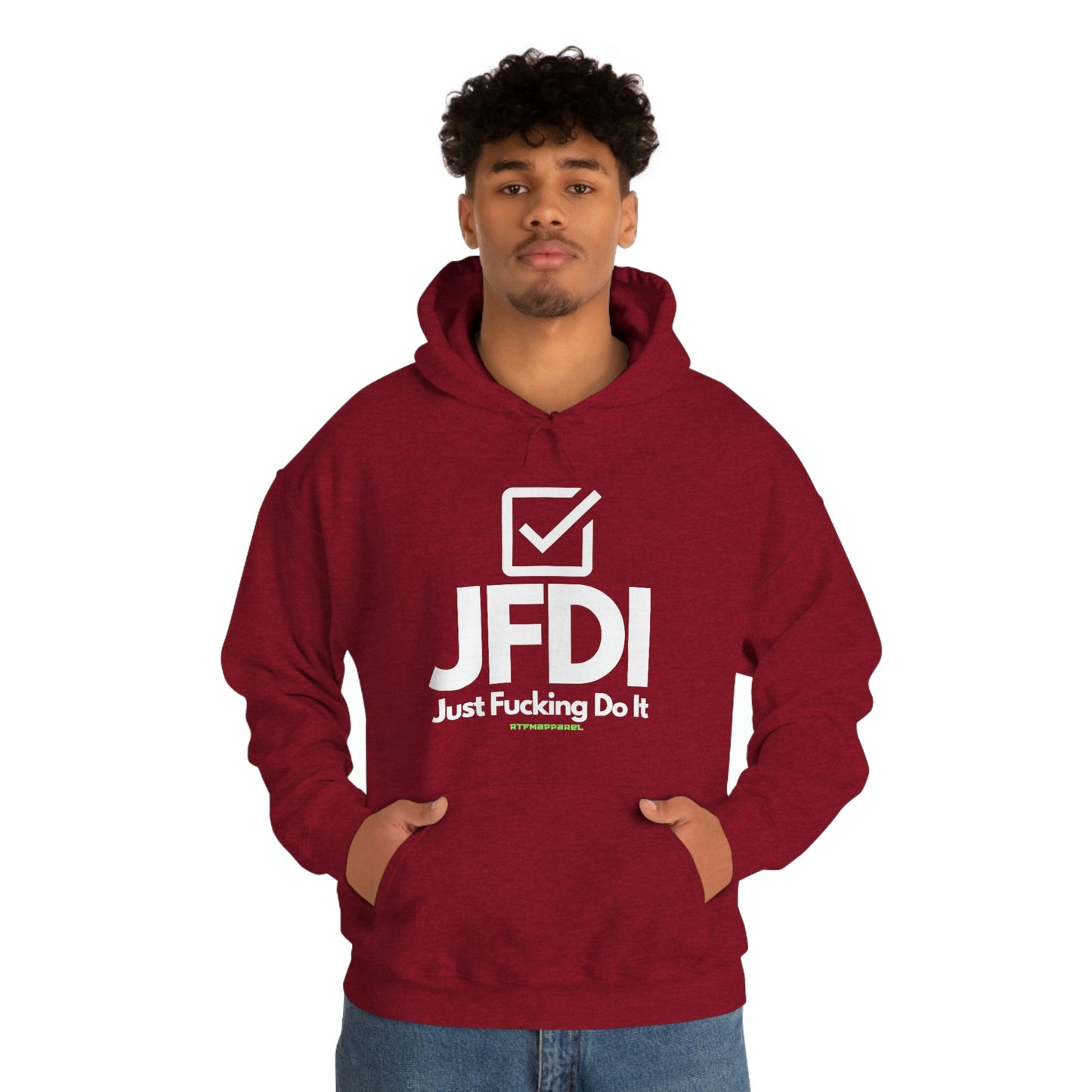 JFDI, Just do it, Funny, Sysadmin, Geek, Project Manager, Explicit, Developer, Gift, Unisex Hooded Sweatshirt