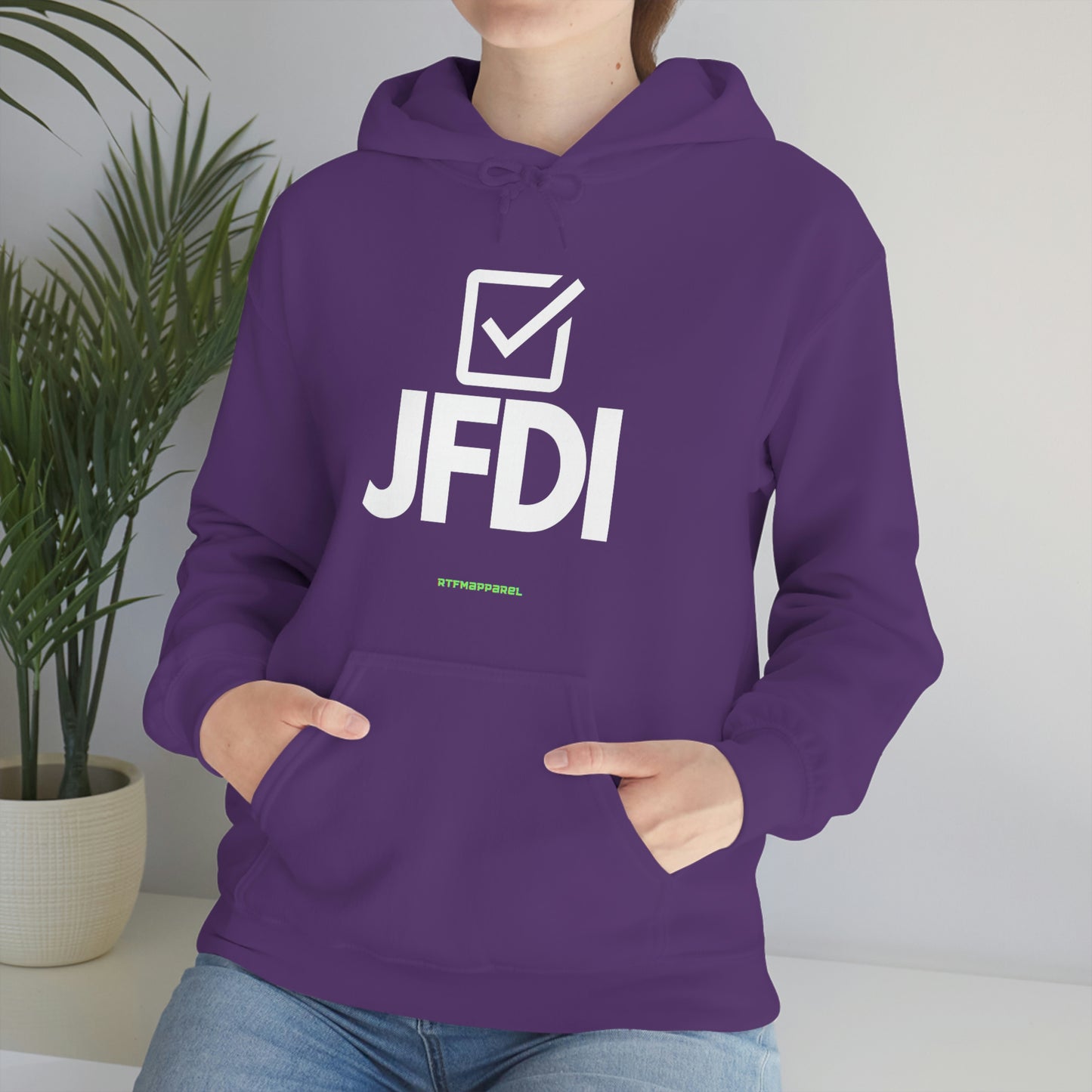 JFDI, Just do it, Funny, Sysadmin, Geek, Project Manager, Developer, Gift, Unisex Hooded Sweatshirt