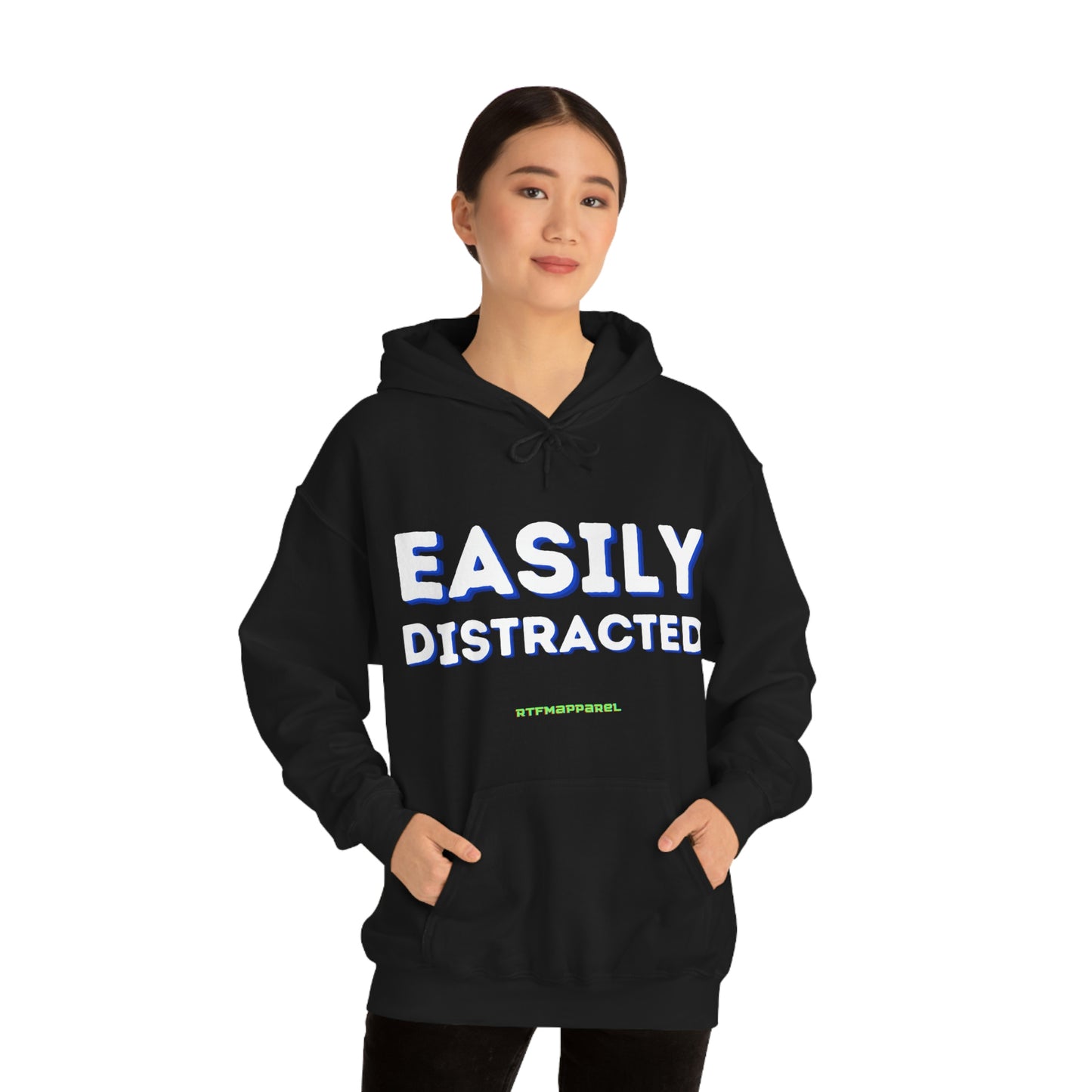 Easily Distracted - Funny, Sysadmin, Geek, Gamer, Developer, Gift Hooded Sweatshirt