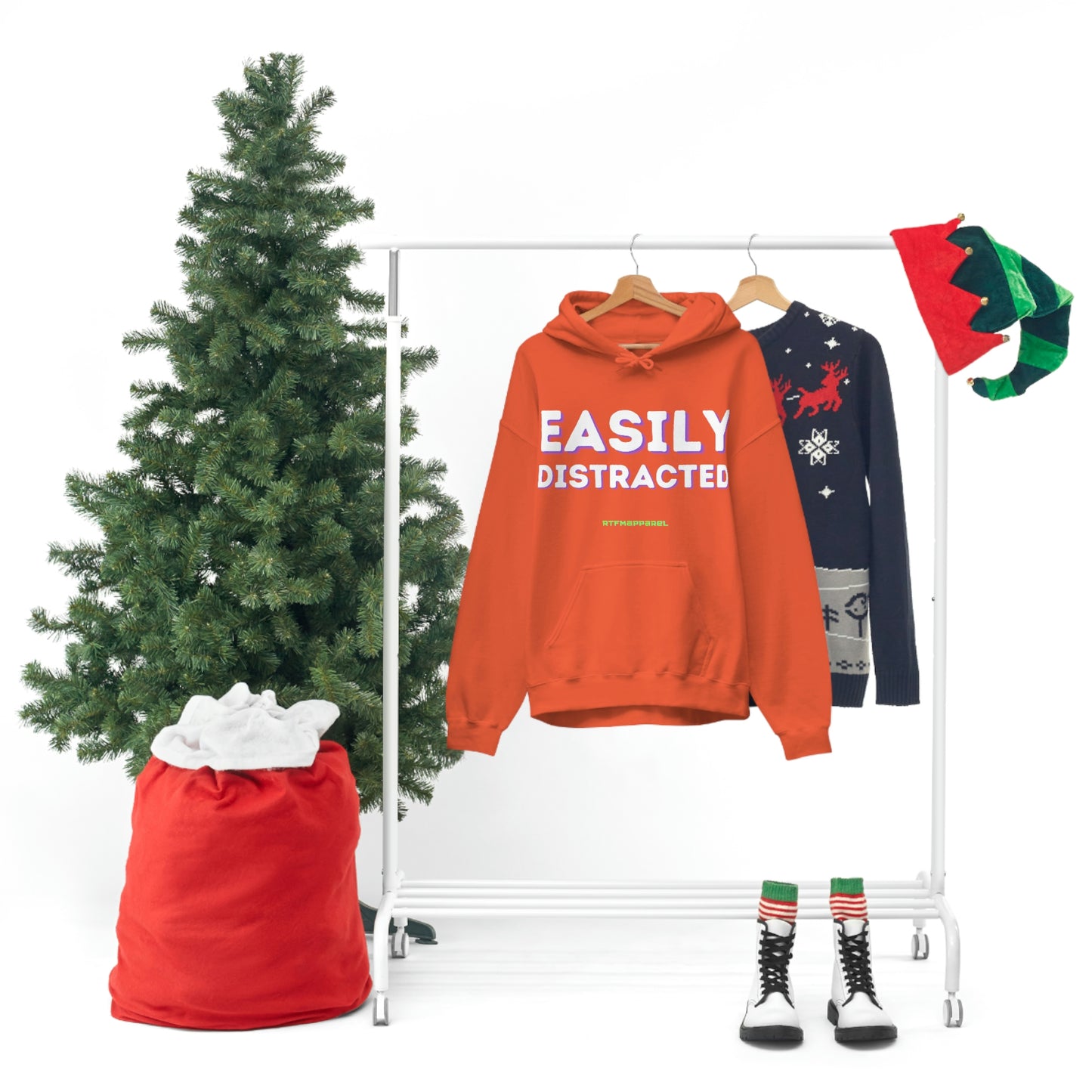 Easily Distracted - Funny, Sysadmin, Geek, Gamer, Developer, Gift Hooded Sweatshirt