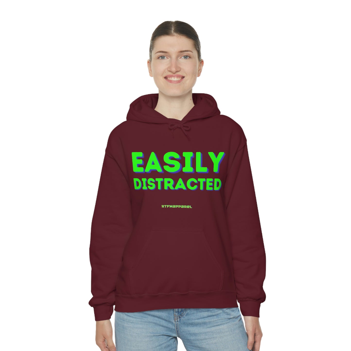Easily Distracted - Funny, Sysadmin, Geek, Gamer, Developer, Gift Hooded Sweatshirt