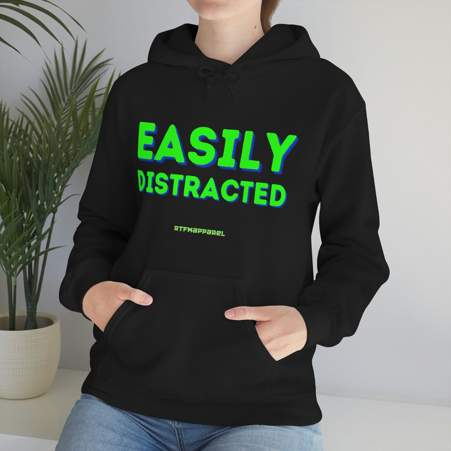 Easily Distracted - Funny, Sysadmin, Geek, Gamer, Developer, Gift Hooded Sweatshirt