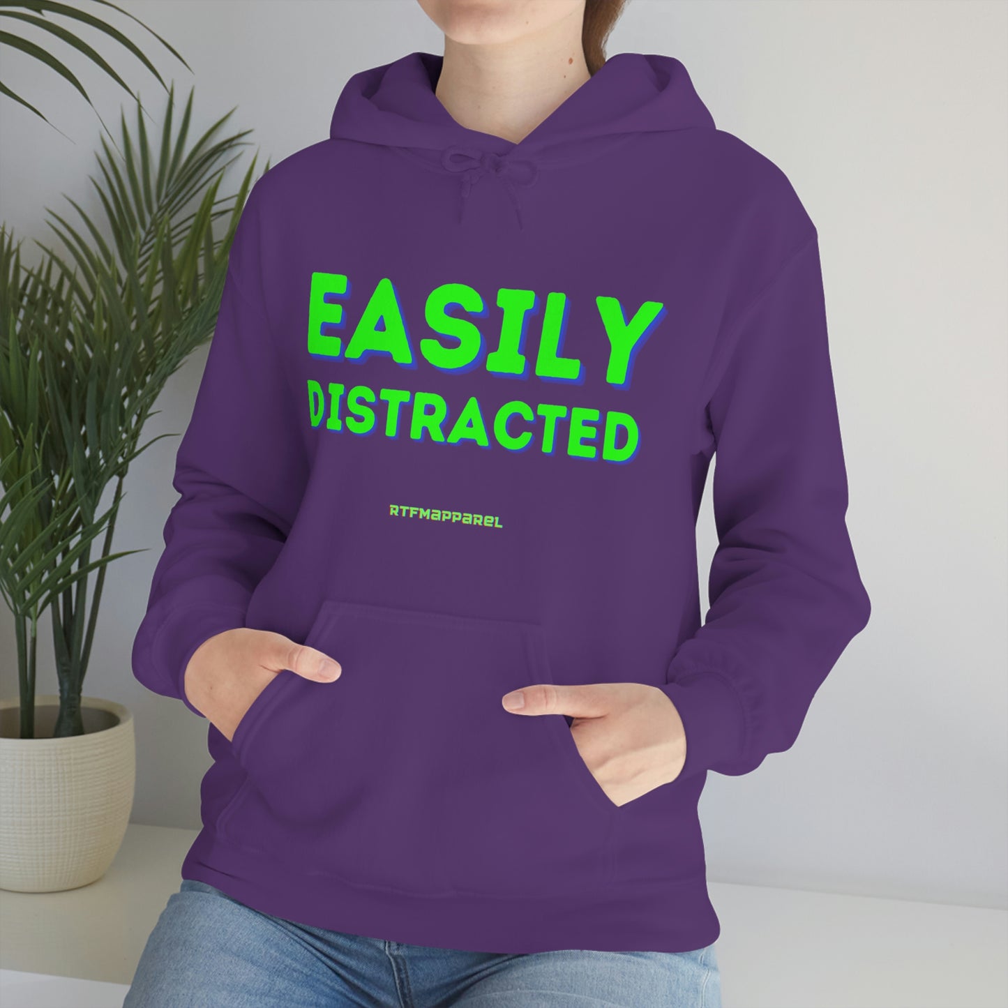 Easily Distracted - Funny, Sysadmin, Geek, Gamer, Developer, Gift Hooded Sweatshirt