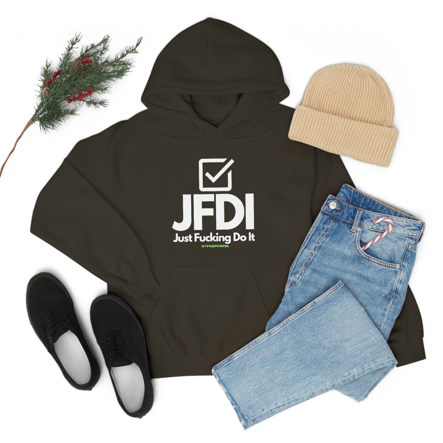 JFDI, Just do it, Funny, Sysadmin, Geek, Project Manager, Explicit, Developer, Gift, Unisex Hooded Sweatshirt