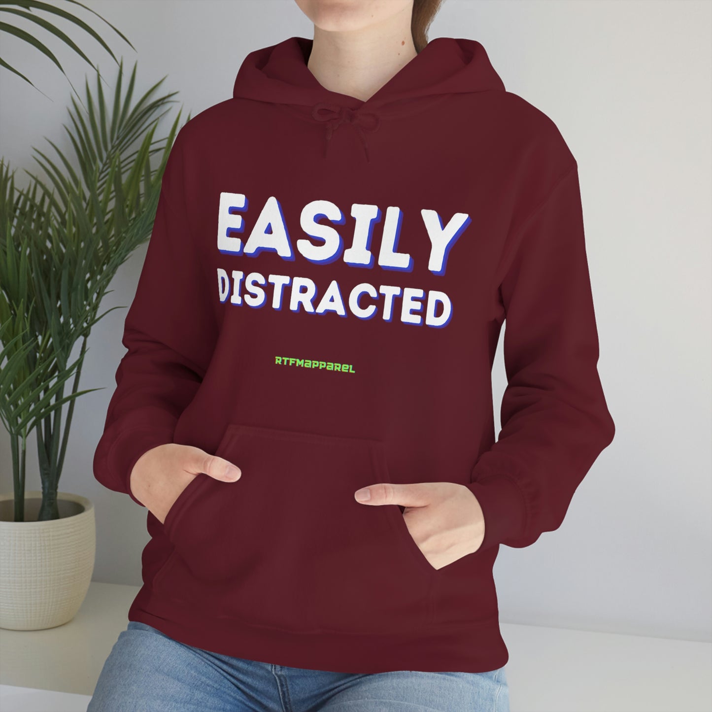 Easily Distracted - Funny, Sysadmin, Geek, Gamer, Developer, Gift Hooded Sweatshirt