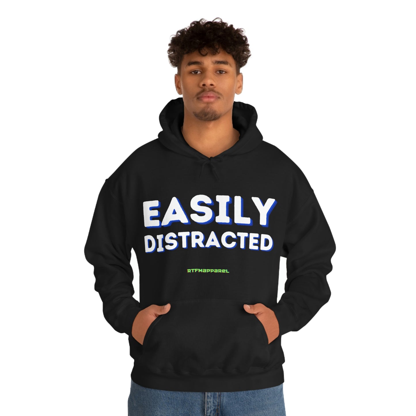 Easily Distracted - Funny, Sysadmin, Geek, Gamer, Developer, Gift Hooded Sweatshirt