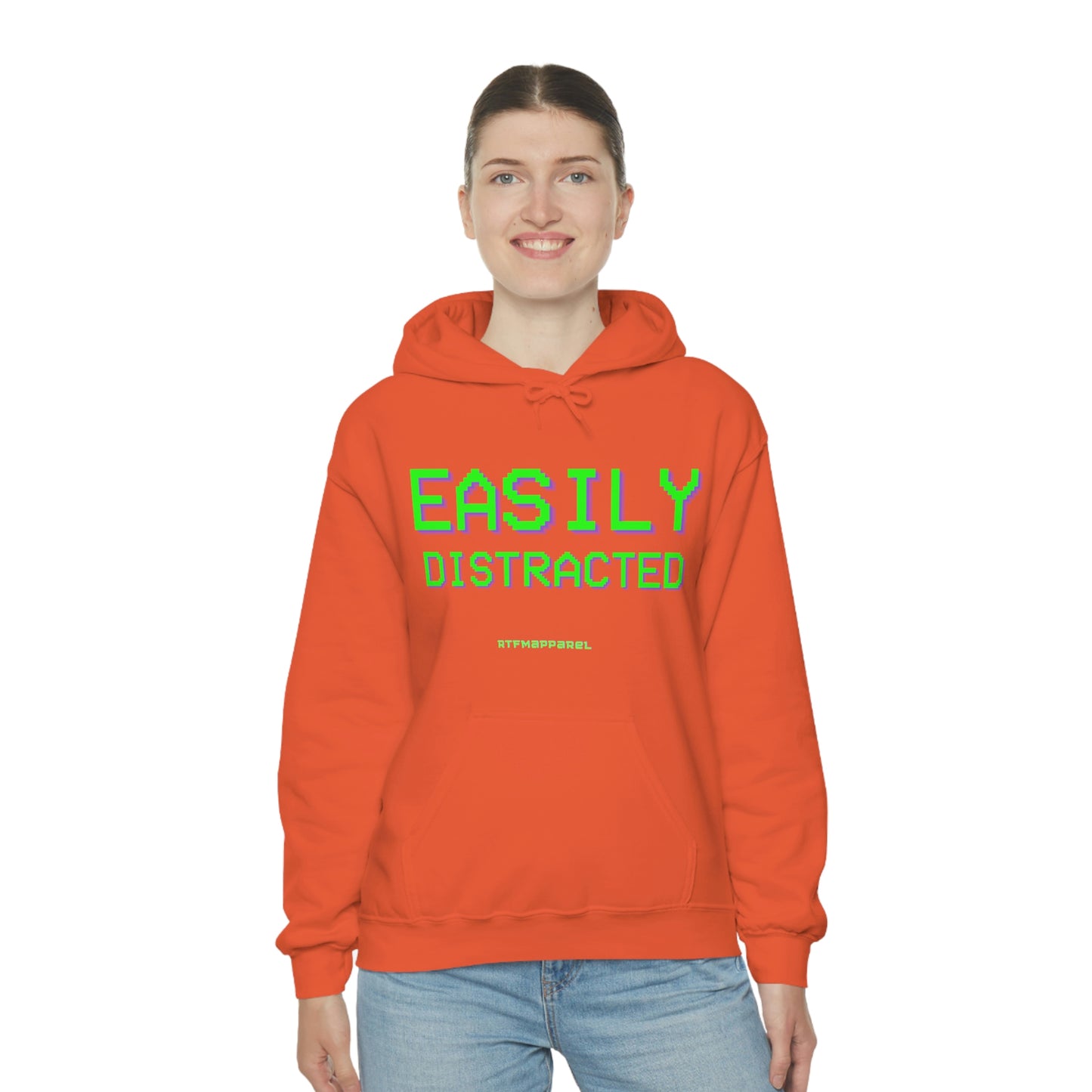 Easily Distracted - Funny, Sysadmin, Geek, Gamer, Developer, Gift Hooded Sweatshirt