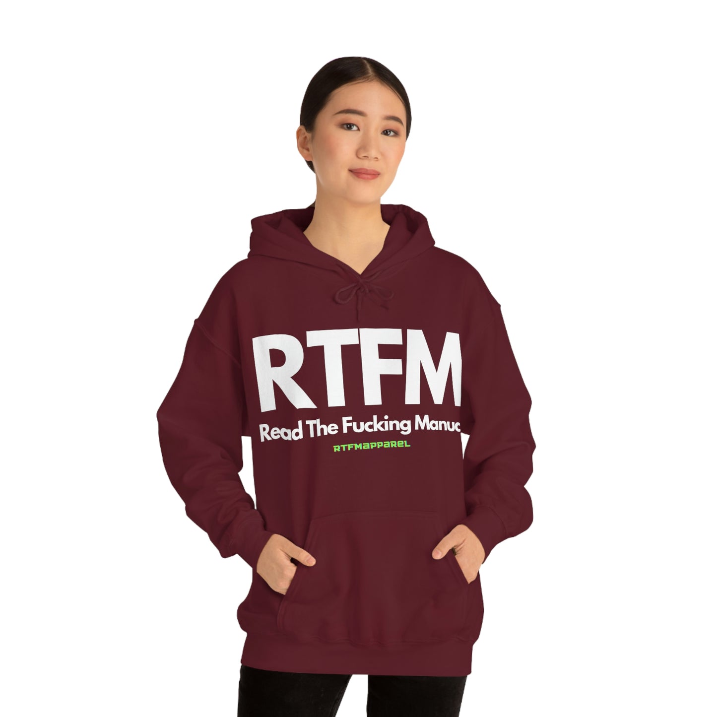 RTFM, Read the Manual, Explicit Funny, Sysadmin, Geek, Project Manager, Developer, Gift, Unisex Hooded Sweatshirt