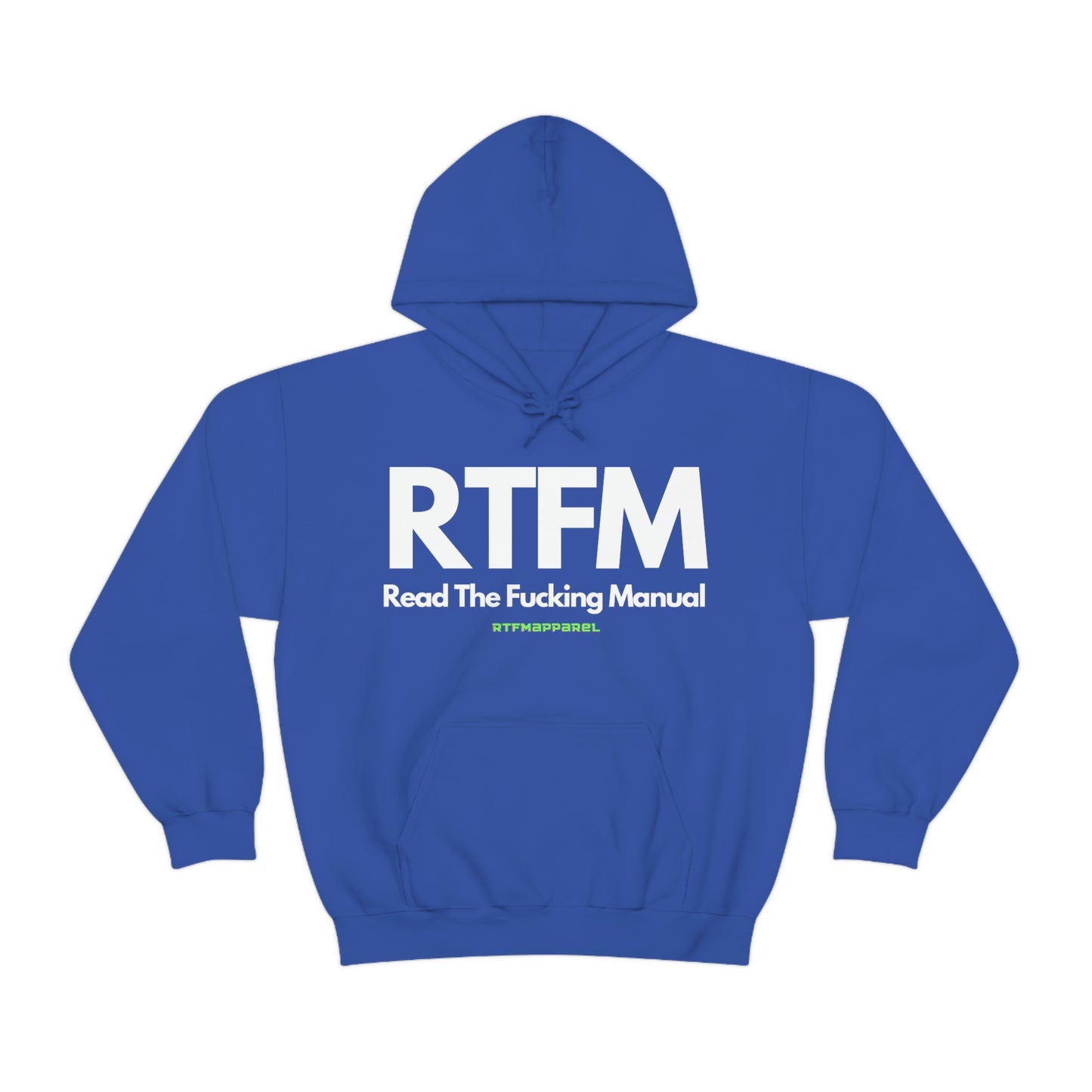 RTFM, Read the Manual, Explicit Funny, Sysadmin, Geek, Project Manager, Developer, Gift, Unisex Hooded Sweatshirt