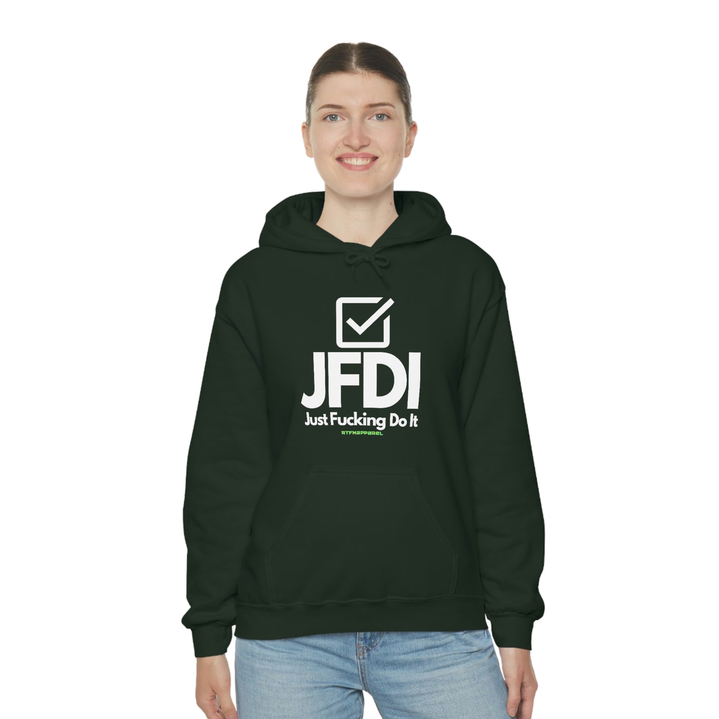 JFDI, Just do it, Funny, Sysadmin, Geek, Project Manager, Explicit, Developer, Gift, Unisex Hooded Sweatshirt
