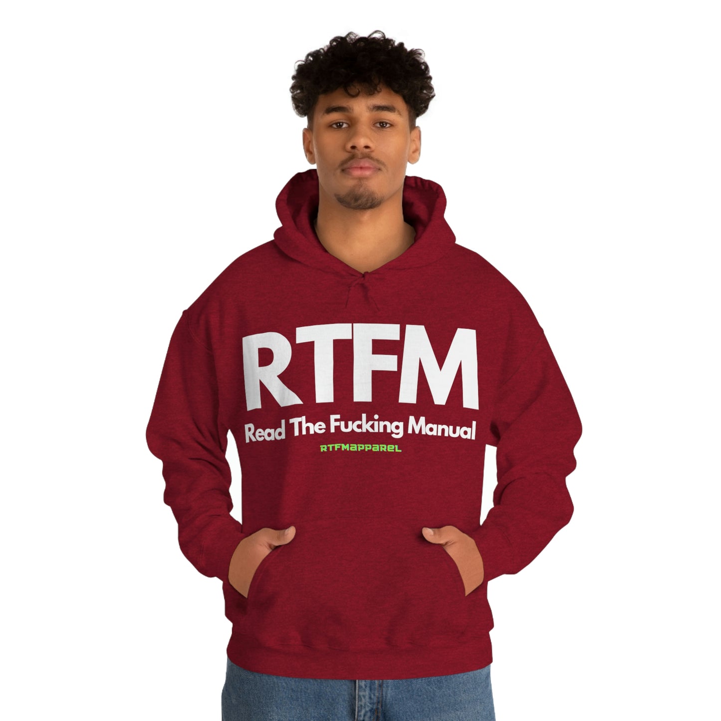 RTFM, Read the Manual, Explicit Funny, Sysadmin, Geek, Project Manager, Developer, Gift, Unisex Hooded Sweatshirt