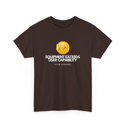 Equipment Exceeds User Capability – Funny Geek Tech Tee, RTFM, Sysadmin Humor 2025