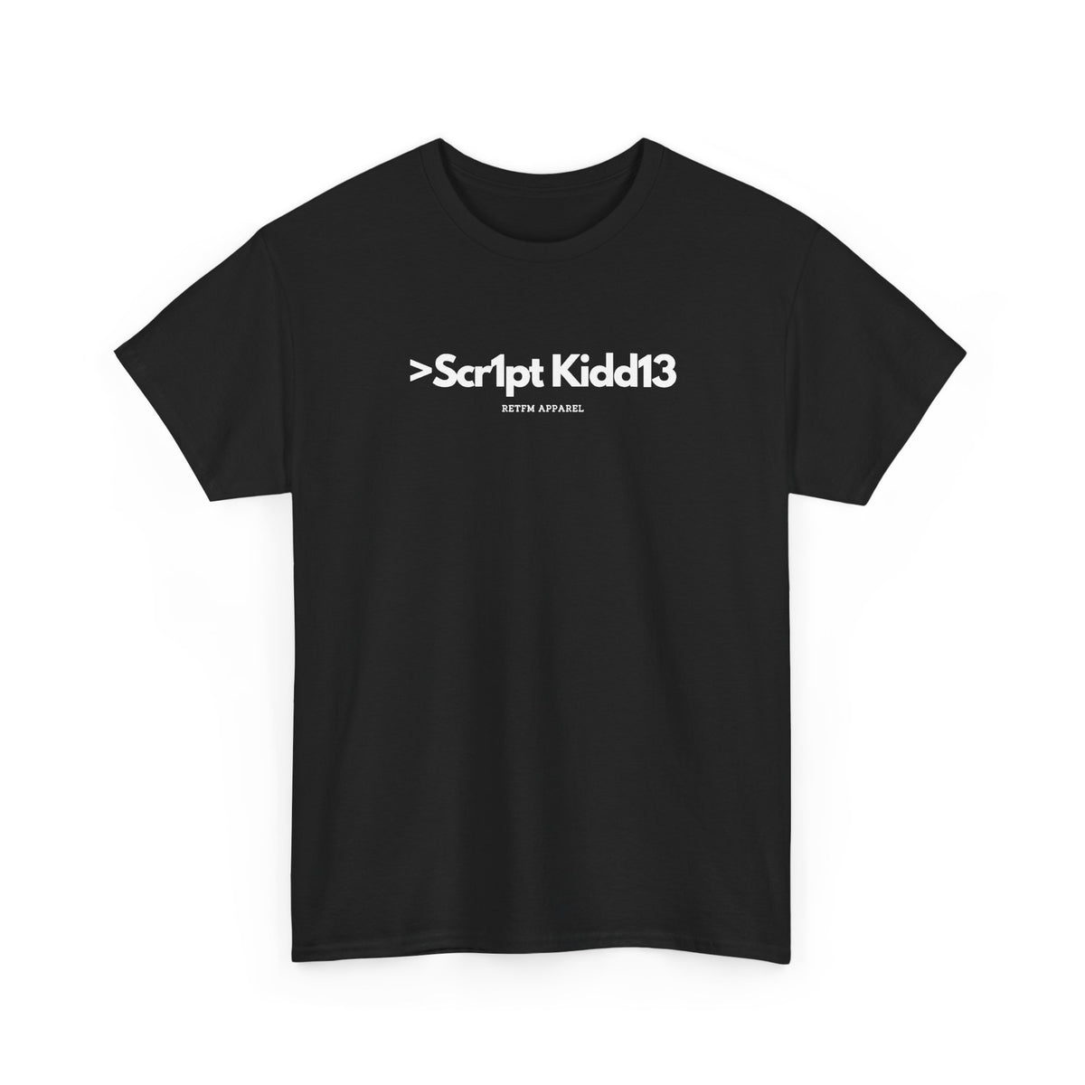 Script Kiddie RETFM Apparel Cyber Security Geek Humour — Tee