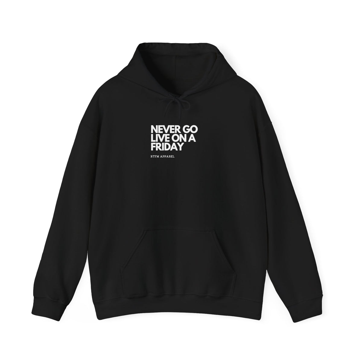 Never Go Live On A Friday — DevOps Hoodie
