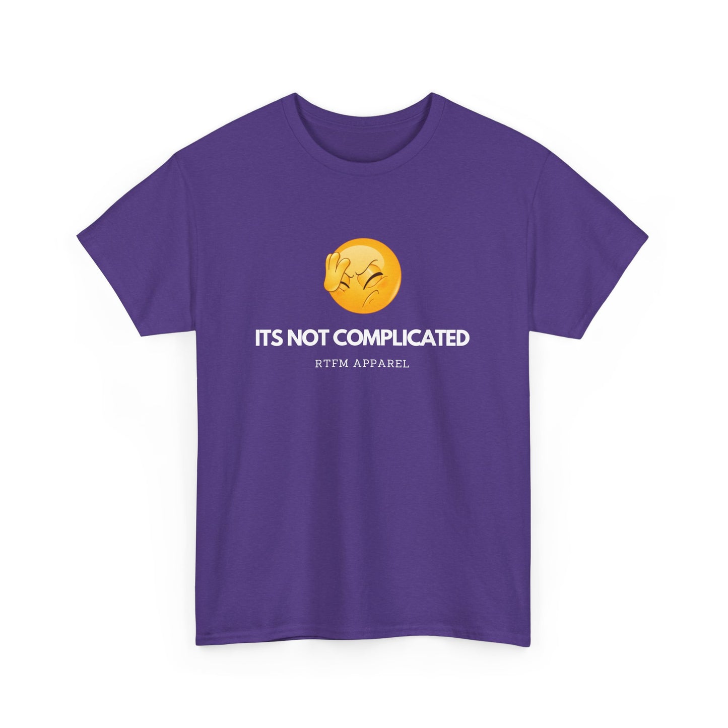 It's Not Complicated Emoji Humor RTFM Apparel - Tech, IT, Sysadmin, Network Admin