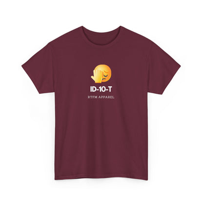 ID-10-T Funny Tech Humor T-Shirt For IT Professionals And Geeks