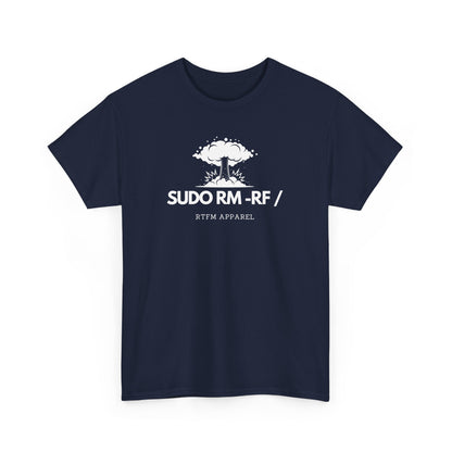 Sudo RM -RF / Explosion Fun T-Shirt - Sysadmin Linux Geek Humor 2025