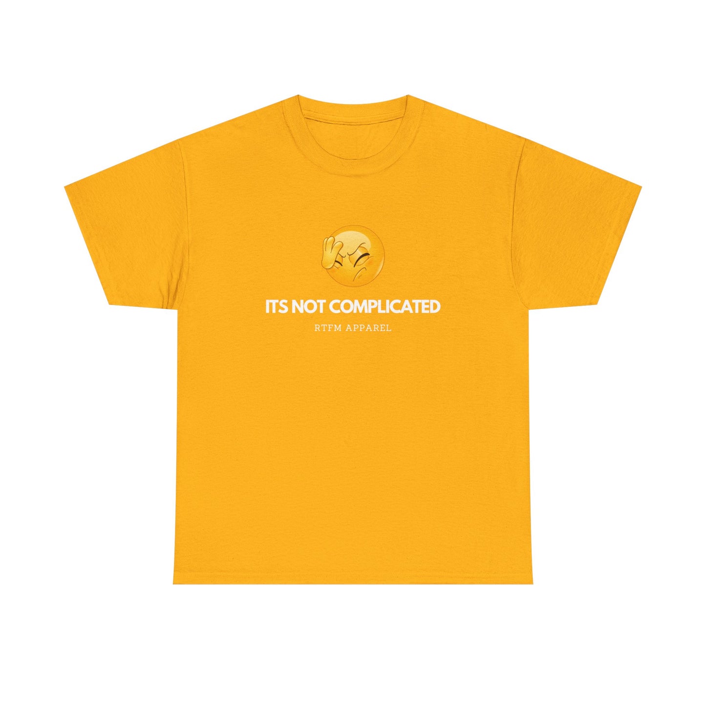It's Not Complicated Emoji Humor RTFM Apparel - Tech, IT, Sysadmin, Network Admin