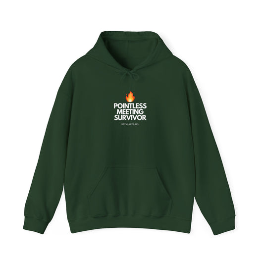 Pointless Meeting Survivor Hoodie - IT Humor, Tech Wear, Sysadmin, Developer Gift 2025