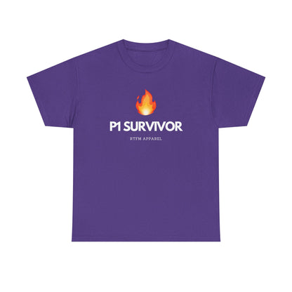 P1 Survivor T-Shirt - RTFM Apparel Funny IT, Tech, Cybersecurity, Geek Humor