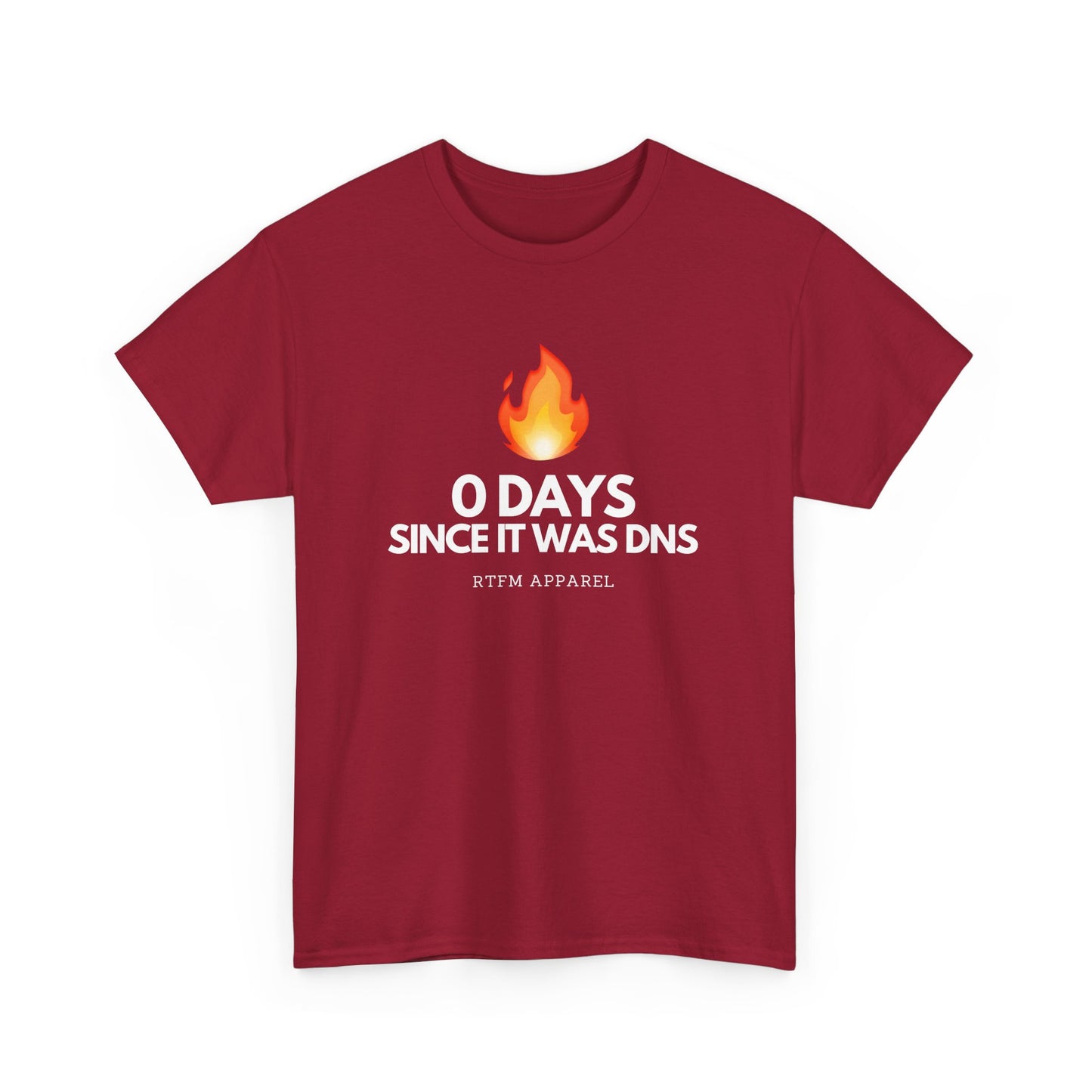 0 Days Since It Was DNS - Tech Humor, Sysadmin, IT, Network, Funny, Geek Quote Tee