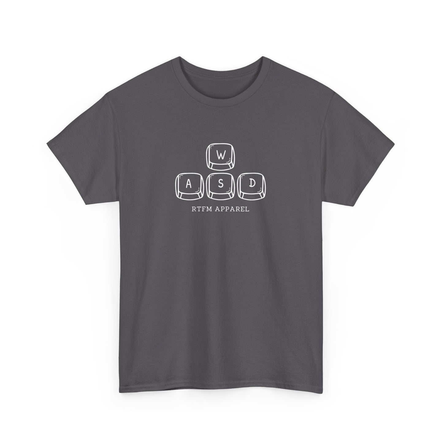 Funny WASD Gaming Keyboard RTFM Apparel T-Shirt For Tech Geeks