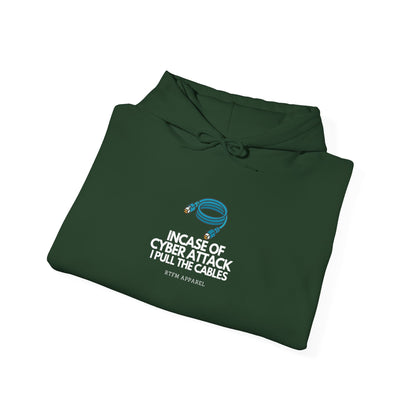 In Case Of Cyber Attack I Pull The Cables - Funny IT Tech Hoodie