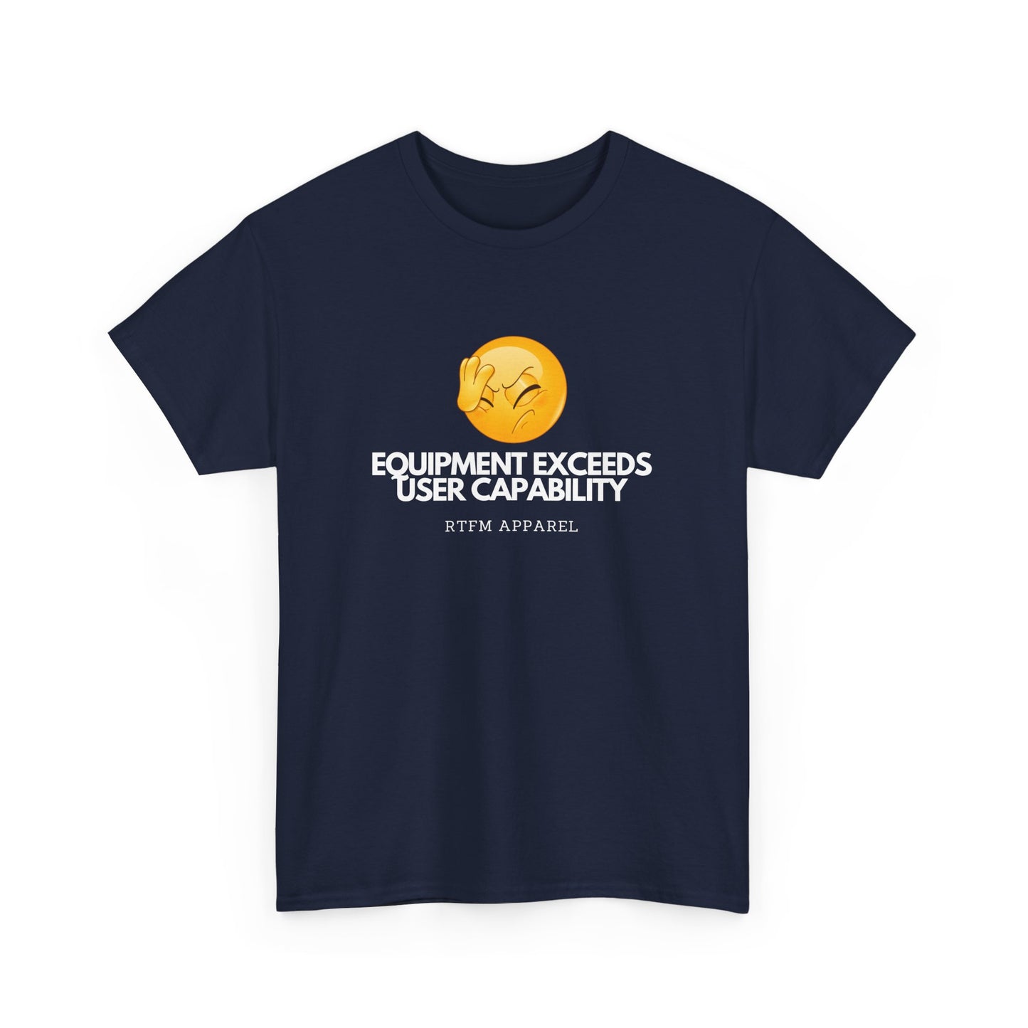 Equipment Exceeds User Capability – Funny Geek Tech Tee, RTFM, Sysadmin Humor 2025