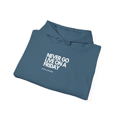Never Go Live On A Friday — DevOps Hoodie