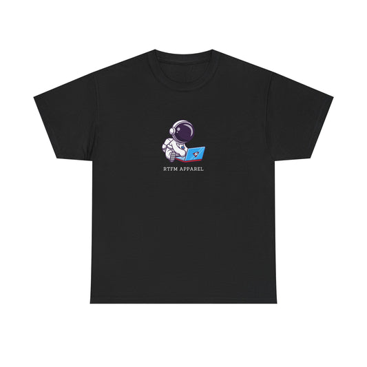 RTFM Apparel - Astronaut With Laptop Geek Humor Tech IT Sysadmin