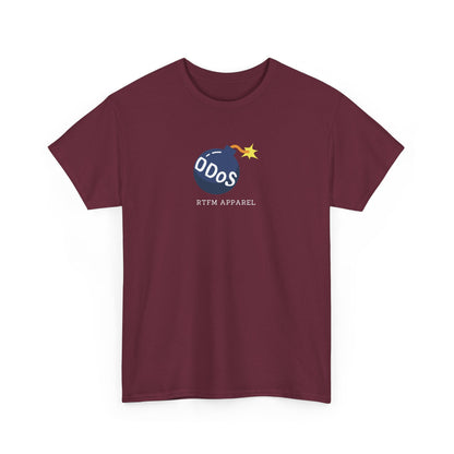 Funny DDOS Bomb Graphic T-Shirt - Cybersecurity, IT, Geek Tech Humor