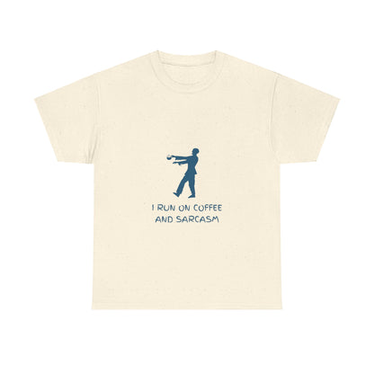 I Run On Coffee And Sarcasm - Funny Tech Geek Humor Tee