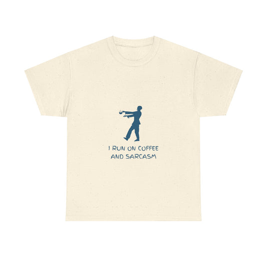 I Run On Coffee And Sarcasm - Funny Tech Geek Humor Tee