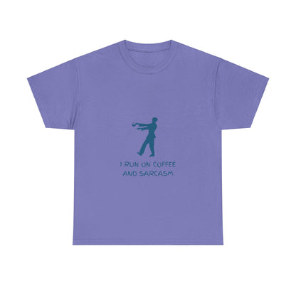 I Run On Coffee And Sarcasm - Funny Tech Geek Humor Tee