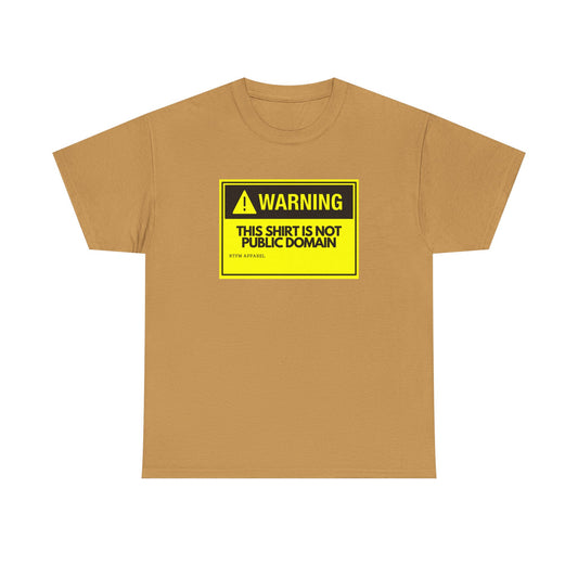 Warning This Shirt Is Not Public Domain Funny Sysadmin IT Tech Geek Gift