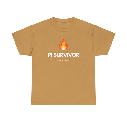 P1 Survivor T-Shirt - RTFM Apparel Funny IT, Tech, Cybersecurity, Geek Humor