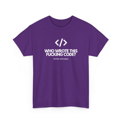 Who Wrote This Code? — Developer Tee