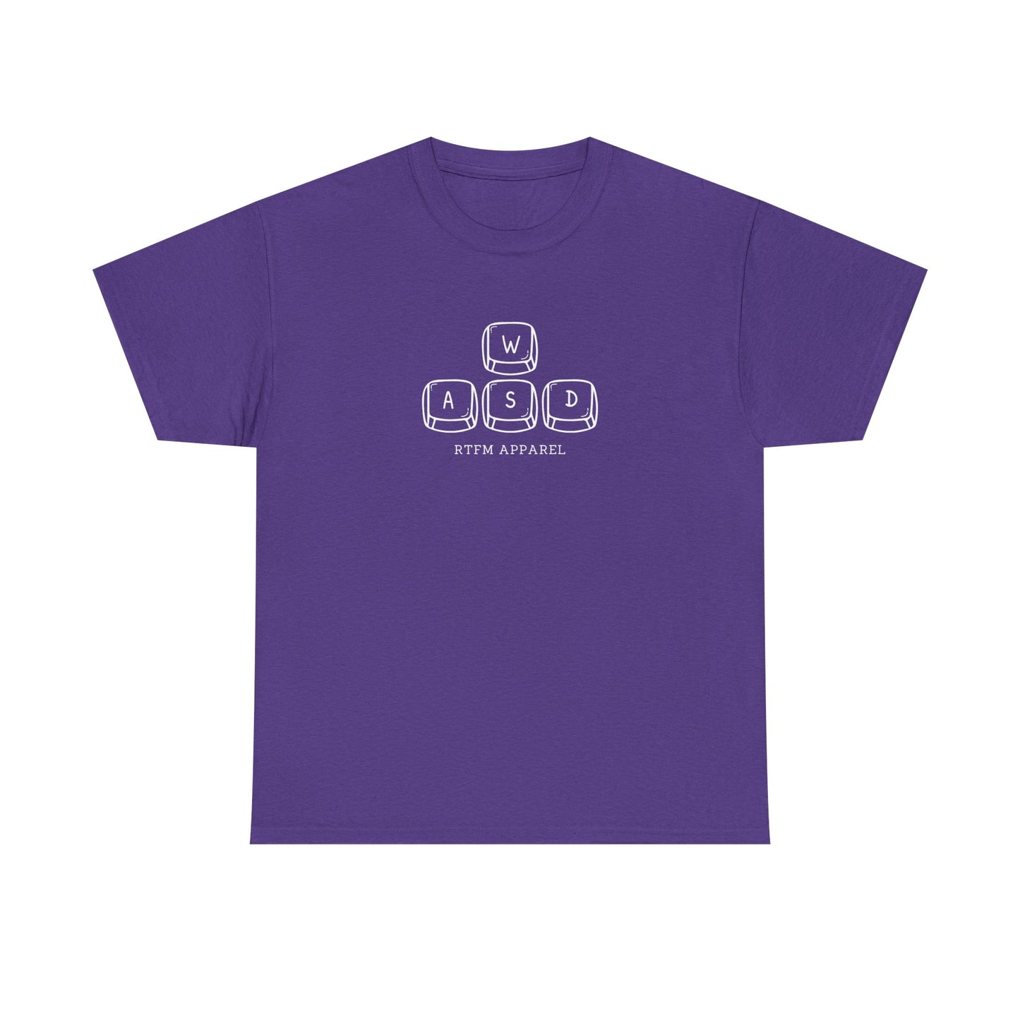Funny WASD Gaming Keyboard RTFM Apparel T-Shirt For Tech Geeks
