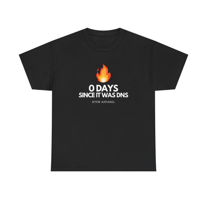 0 Days Since It Was DNS - Tech Humor, Sysadmin, IT, Network, Funny, Geek Quote Tee