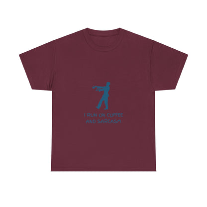 I Run On Coffee And Sarcasm - Tech, IT, Cyber Security, Geek Humor T-Shirt