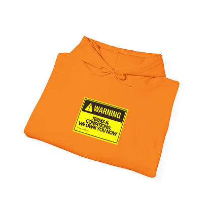 Warning Terms Conditions We Own You Now Hoodie - RTFM Geekwear 2025