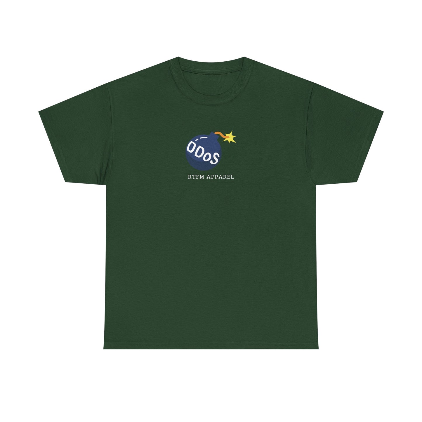 Funny DDOS Bomb Graphic T-Shirt - Cybersecurity, IT, Geek Tech Humor