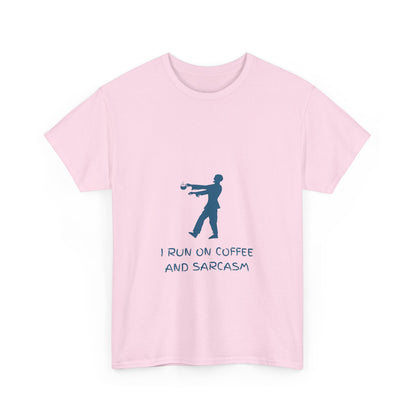 I Run On Coffee And Sarcasm - Funny Tech Geek Humor Tee